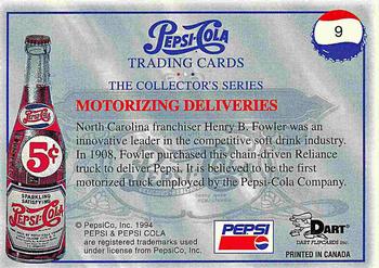 1994 Dart Pepsi-Cola Collector's Series 1 #9 Motorizing Deliveries Back