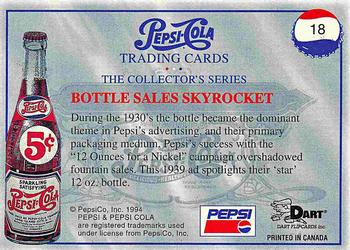 1994 Dart Pepsi-Cola Collector's Series 1 #18 Bottle Sales Skyrocket Back