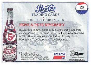 1994 Dart Pepsi-Cola Collector's Series 1 #26 Pepsi & Pete Diversify Back