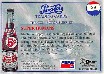 1994 Dart Pepsi-Cola Collector's Series 1 #29 Super Humans Back