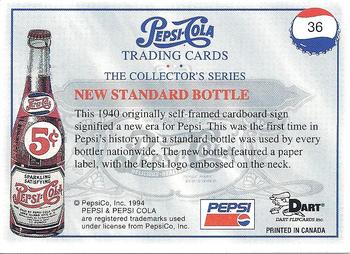 1994 Dart Pepsi-Cola Collector's Series 1 #36 New Standard Bottle Back