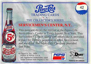 1994 Dart Pepsi-Cola Collector's Series 1 #42 Servicemen's Center, N.Y. Back
