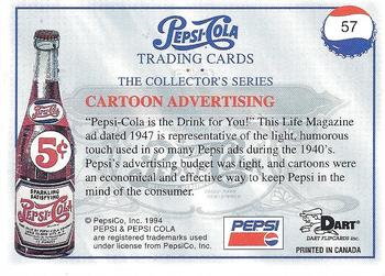 1994 Dart Pepsi-Cola Collector's Series 1 #57 Cartoon Advertising Back