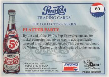 1994 Dart Pepsi-Cola Collector's Series 1 #60 Platter Party Back
