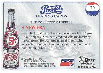 1994 Dart Pepsi-Cola Collector's Series 1 #70 A New Era Back