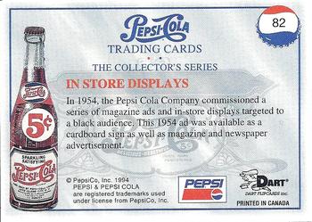 1994 Dart Pepsi-Cola Collector's Series 1 #82 In Store Displays Back