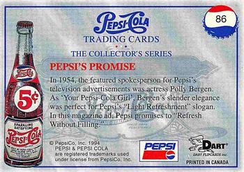 1994 Dart Pepsi-Cola Collector's Series 1 #86 Pepsi's Promise Back