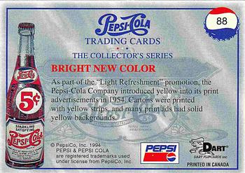 1994 Dart Pepsi-Cola Collector's Series 1 #88 Bright New Color Back