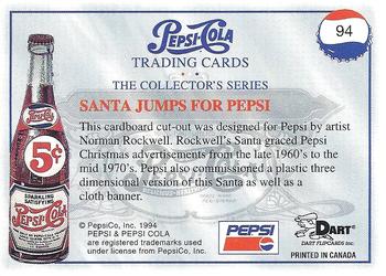 1994 Dart Pepsi-Cola Collector's Series 1 #94 Santa Jumps for Pepsi Back