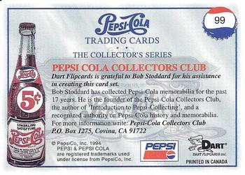 1994 Dart Pepsi-Cola Collector's Series 1 #99 Pepsi-Cola Collectors Club Back