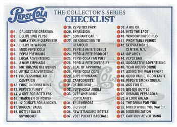 1994 Dart Pepsi-Cola Collector's Series 1 #100 The Collector's Series Checklist Front
