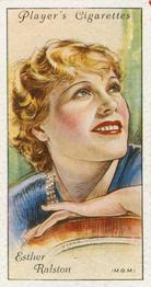 1934 Player's Film Stars Second Series #37 Esther Ralston Front