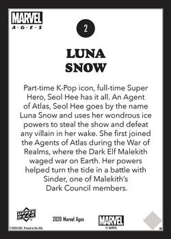 2020 Upper Deck Marvel Ages #2 Luna Snow Back