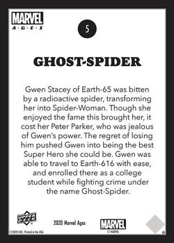 2020 Upper Deck Marvel Ages #5 Ghost-Spider Back