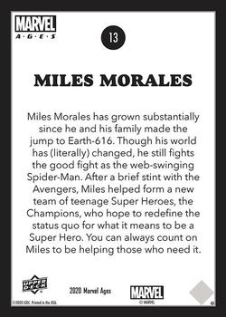 2020 Upper Deck Marvel Ages #13 Miles Morales Back