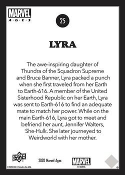 2020 Upper Deck Marvel Ages #25 Lyra Back