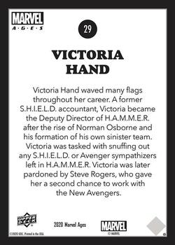 2020 Upper Deck Marvel Ages #29 Victoria Hand Back