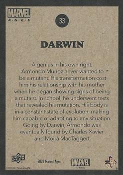 2020 Upper Deck Marvel Ages #33 Darwin Back