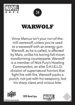 2020 Upper Deck Marvel Ages #34 Warwolf Back