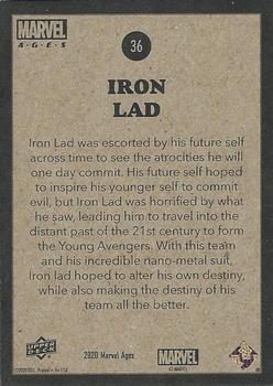 2020 Upper Deck Marvel Ages #36 Iron Lad Back
