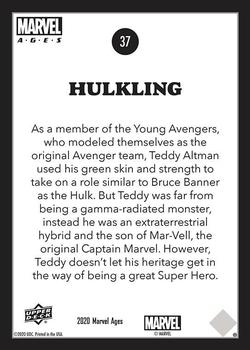 2020 Upper Deck Marvel Ages #37 Hulkling Back