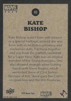 2020 Upper Deck Marvel Ages #40 Kate Bishop Back
