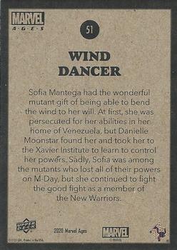 2020 Upper Deck Marvel Ages #51 Wind Dancer Back