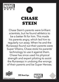 2020 Upper Deck Marvel Ages #61 Chase Stein Back