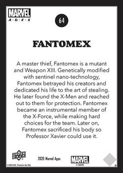 2020 Upper Deck Marvel Ages #64 Fantomex Back