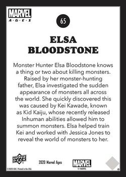 2020 Upper Deck Marvel Ages #65 Elsa Bloodstone Back