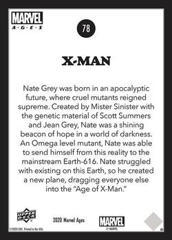 2020 Upper Deck Marvel Ages #78 X-Man Back