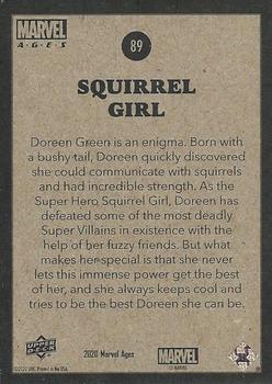 2020 Upper Deck Marvel Ages #89 Squirrel Girl Back