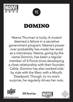2020 Upper Deck Marvel Ages #93 Domino Back