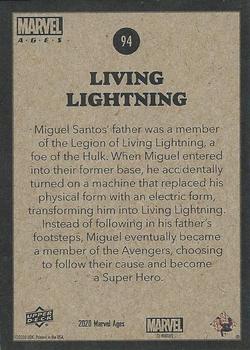 2020 Upper Deck Marvel Ages #94 Living Lightning Back