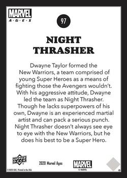 2020 Upper Deck Marvel Ages #97 Night Thrasher Back
