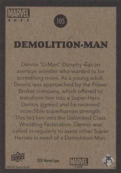2020 Upper Deck Marvel Ages #105 Demolition-Man Back