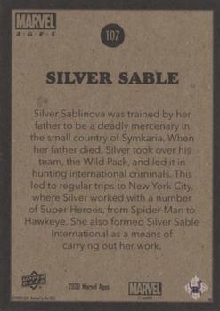 2020 Upper Deck Marvel Ages #107 Silver Sable Back