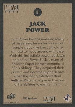2020 Upper Deck Marvel Ages #111 Jack Power Back