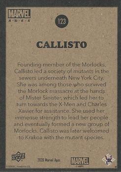 2020 Upper Deck Marvel Ages #123 Callisto Back