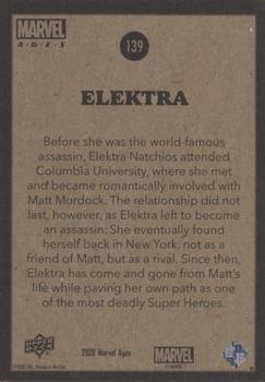 2020 Upper Deck Marvel Ages #139 Elektra Back