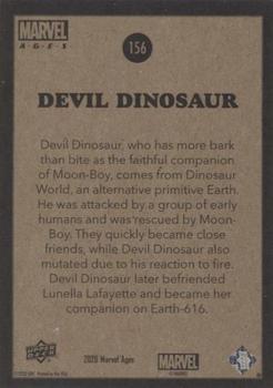 2020 Upper Deck Marvel Ages #156 Devil Dinosaur Back