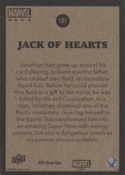 2020 Upper Deck Marvel Ages #181 Jack of Hearts Back