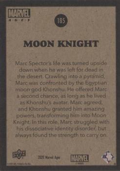 2020 Upper Deck Marvel Ages #185 Moon Knight Back