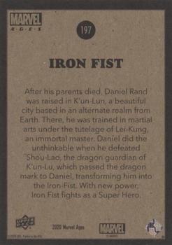 2020 Upper Deck Marvel Ages #197 Iron Fist Back