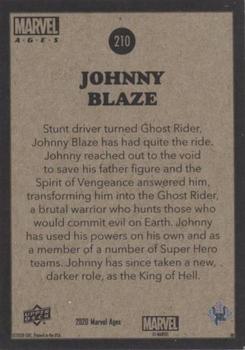 2020 Upper Deck Marvel Ages #210 Johnny Blaze Back
