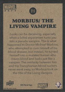 2020 Upper Deck Marvel Ages #215 Morbius / The Living Vampire Back