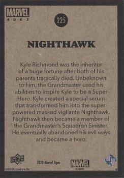 2020 Upper Deck Marvel Ages #225 Nighthawk Back