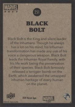 2020 Upper Deck Marvel Ages #251 Black Bolt Back
