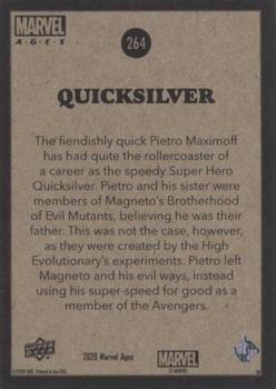 2020 Upper Deck Marvel Ages #264 Quicksilver Back