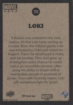 2020 Upper Deck Marvel Ages #288 Loki Back